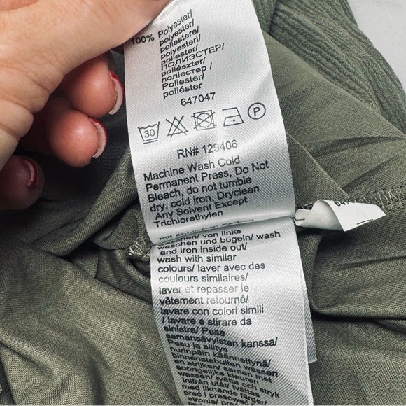 Venus. Olive Casual Tank Summer Dress. Size Large. - Picture 5 of 10